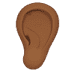 👂🏾 ear: medium-dark skin tone display on Apple